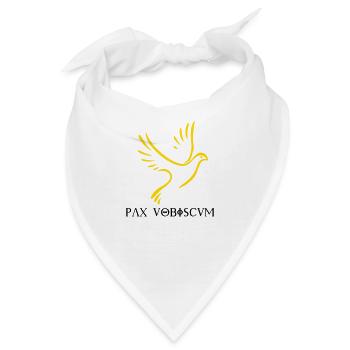 Pax vobiscum - Friede sei mit euch! - Bandana - Weiß - Vorne