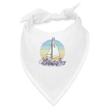 Segelboot - Bandana - Weiß - Vorne