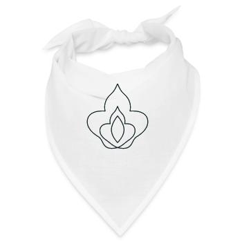 Damenblume Blüte - Bandana - Weiß - Vorne