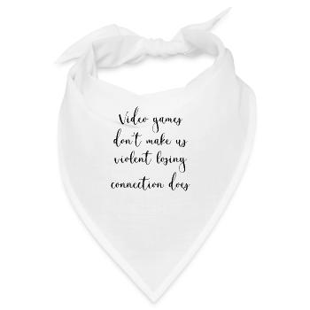 sayings gaming mode female hero bday soccer - Bandana - Weiß - Vorne