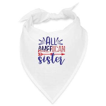 All American Schwester - Bandana - Weiß - Vorne
