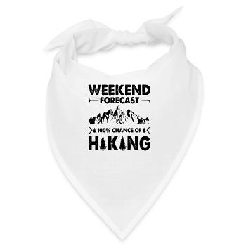 Weekend Forecast 100% Chance Of Hiking Nature Trek - Bandana - Weiß - Vorne