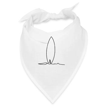 Surfboard One line - Bandana - Weiß - Vorne