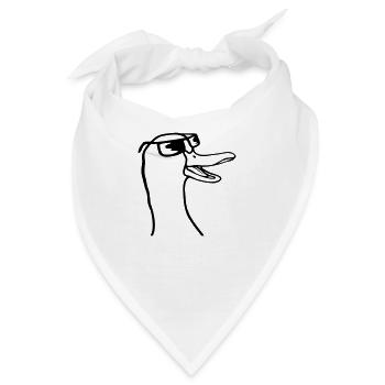 Niedliche Sonnenbrille Gans Comic - Bandana - Weiß - Vorne