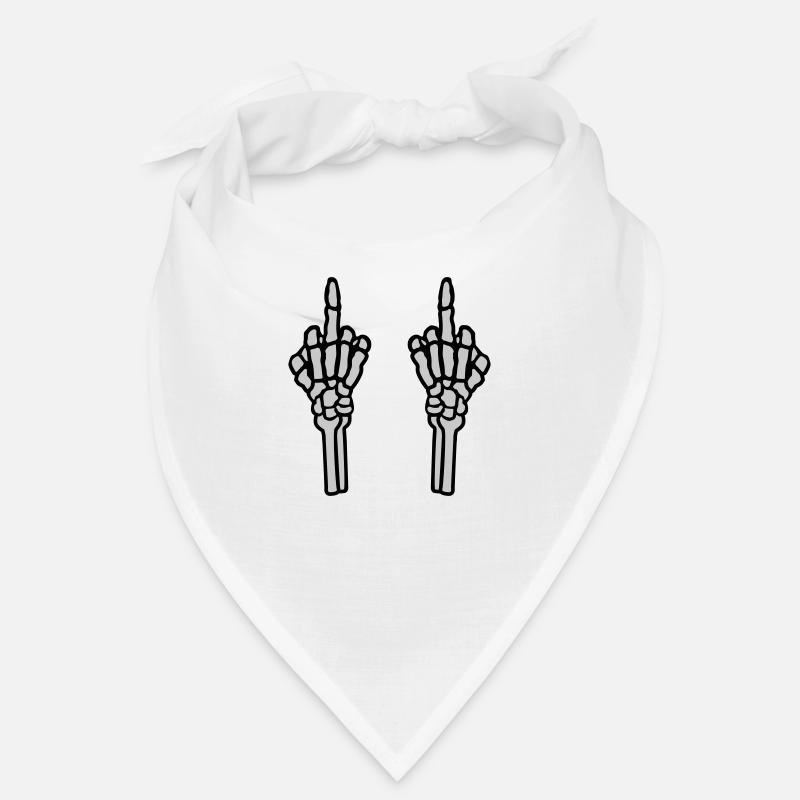 2 hands middle finger bone Bandana