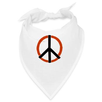 Frieden Friedenszeichen Friedensbewegung Zeichen - Bandana - Weiß - Vorne