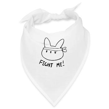 Kämpfe mich Kaninchen - Bandana - Weiß - Vorne