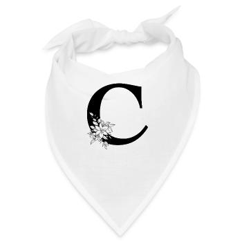 Buchstabe C - Bandana - Weiß - Vorne