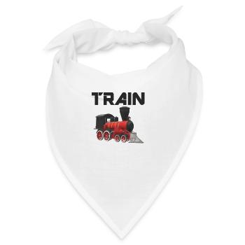 Zug Dampflok Eisenbahn Gleis Modelleisenbahn - Bandana - Weiß - Vorne