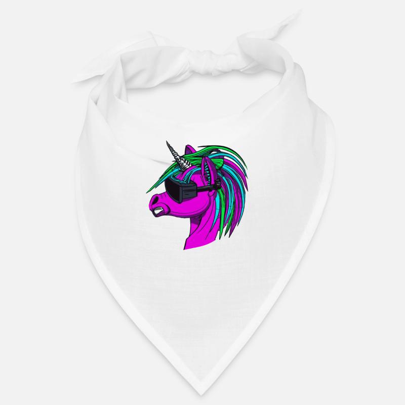 Punk Rock Einhorn - Bandana - Weiß