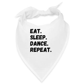 Eat Sleep Dance Repeat - Bandana - Weiß - Vorne