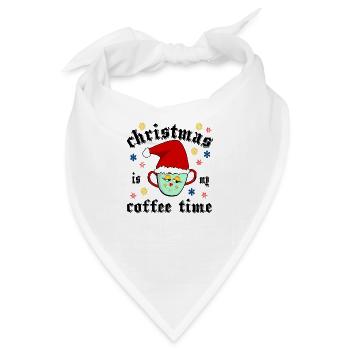 Weihnachten Mit Kaffee Am Morgen - Bandana - Weiß - Vorne