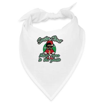 Santa Claus never come to the ghetto - Bandana - Weiß - Vorne