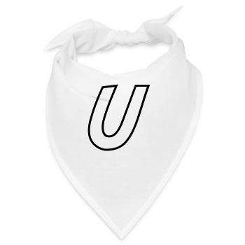Buchstabe U - Bandana - Weiß - Vorne