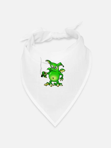 smoking dragon - Bandana - Weiß - Vorne