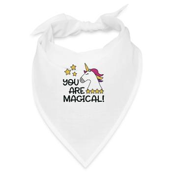 UniCorn Du bist magisch - Bandana - Weiß - Vorne