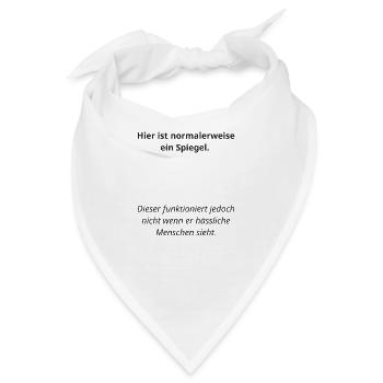 Witzige Beleidigung - Bandana - Weiß - Vorne