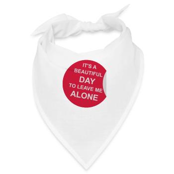 leave me alone day - Bandana - Weiß - Vorne