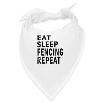 Eat sleep fencing repeat for fencing lovers - Bandana - Weiß - Vorne