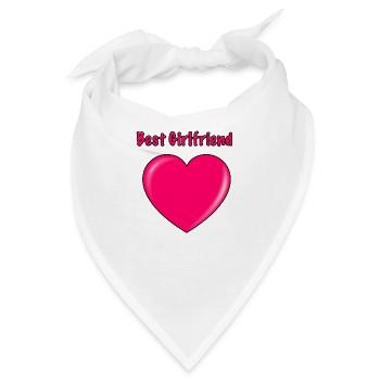 Best Girlfiend - Bandana - Weiß - Vorne