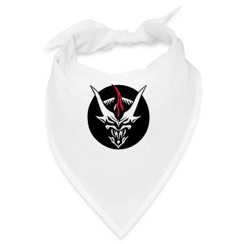 Dämonisches Monster (3. Horn personalisierbar) - Bandana - Weiß - Vorne
