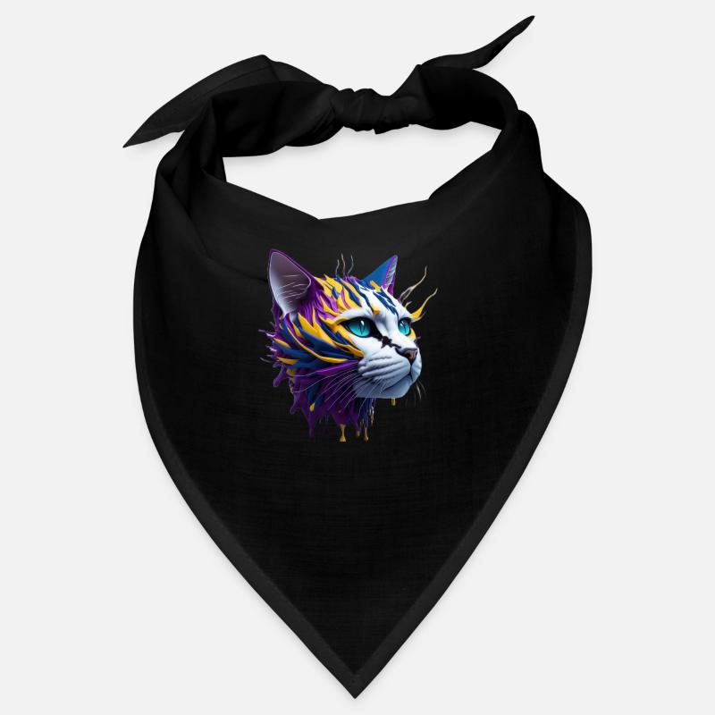 cat lovers, cat 3d ,chat tigré Bandana