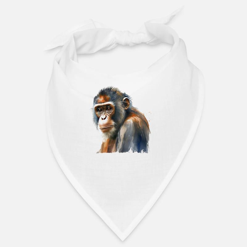 Singe - Bandana - blanc