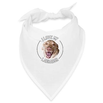 Ich liebe meinen Labrador - Bandana - Weiß - Vorne
