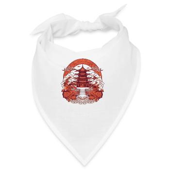 Chinesische Folklore - Bandana - Weiß - Vorne