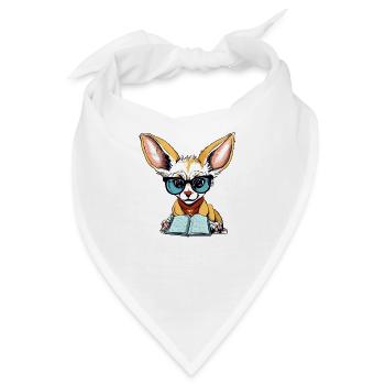 Mit dem Fennek - Bandana - Weiß - Vorne