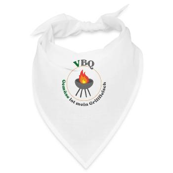VBQ Gemüse ist mein Grillfleisch, vegetarisch - Bandana - Weiß - Vorne