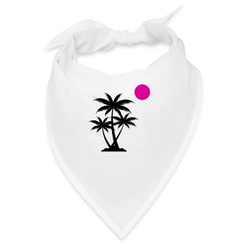 palme sunset - Bandana - Weiß - Vorne