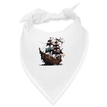 Pirate ship - Bandana - Weiß - Vorne