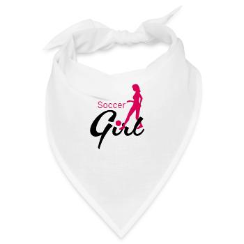Soccer Girl Dribbling - Bandana - Weiß - Vorne