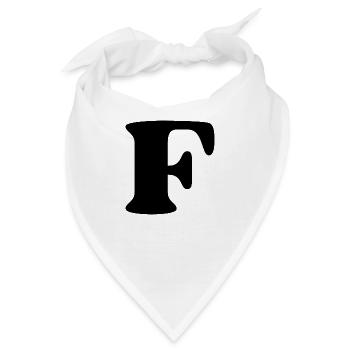 Buchstabe f - Bandana - Weiß - Vorne