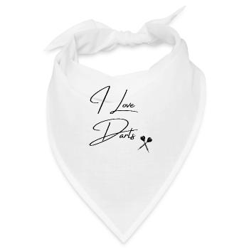 I love Darts - Bandana - Weiß - Vorne