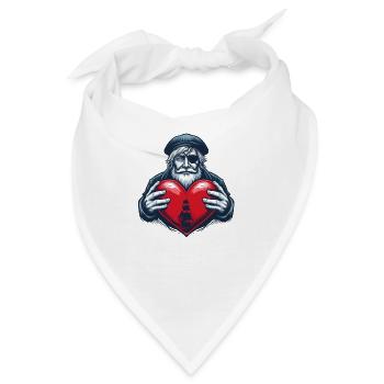 Herz eines alten bretonischen Kap-Horners - Bandana - Weiß - Vorne