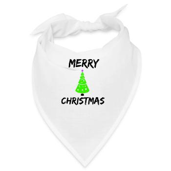 merry christmas - Bandana - Weiß - Vorne