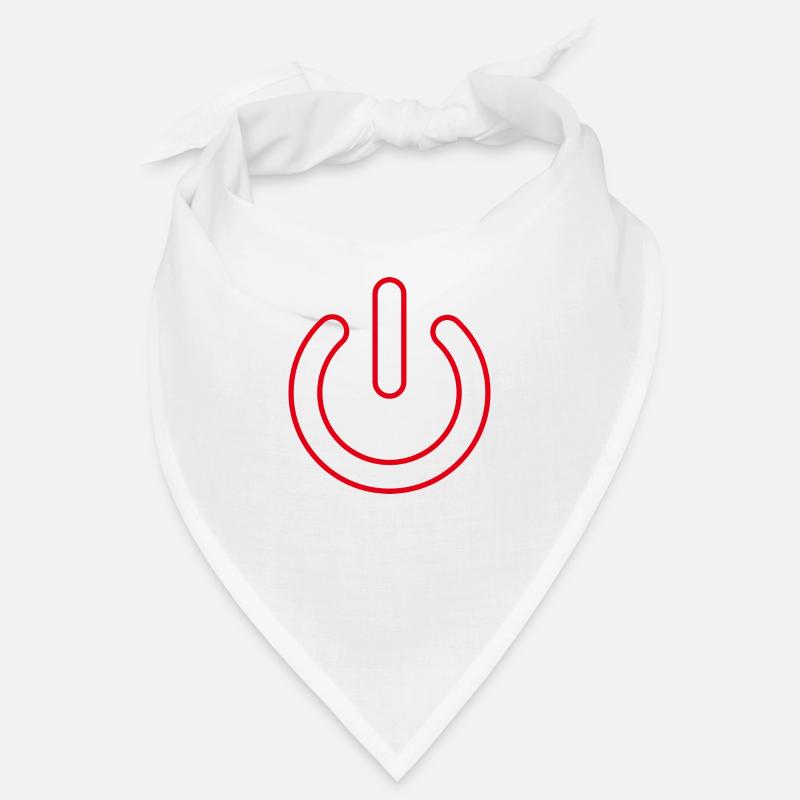 roter Powerbutton Bandana