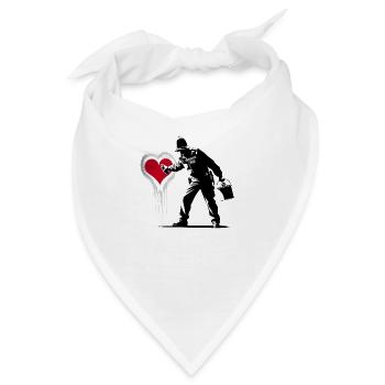 Policeman StreetArt - Bandana - Weiß - Vorne