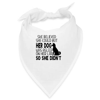 Sie glaubte, sie könne es, aber ihr Hund schlief - Bandana - Weiß - Vorne