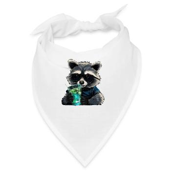 Waschbär Limo - Bandana - Weiß - Vorne