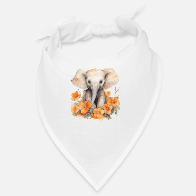 Fleur de gentil géant - Bandana - blanc