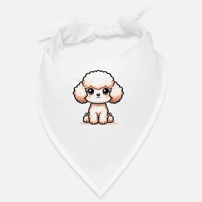 Illustration numérique de caniche mignon Bandana