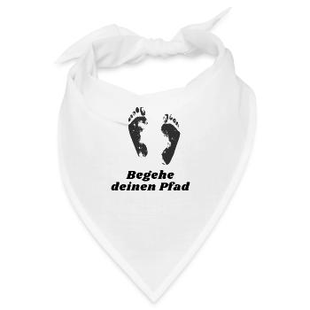 Begehe deinen Pfad - Bandana - Weiß - Vorne
