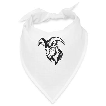 Himmlischer Steinbock - Bandana - Weiß - Vorne