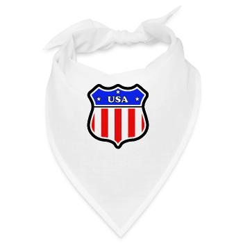 Stylisches USA Wappen - Bandana - Weiß - Vorne