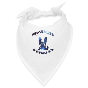 Bulldogge Sternenstaub - Bandana - Weiß - Vorne