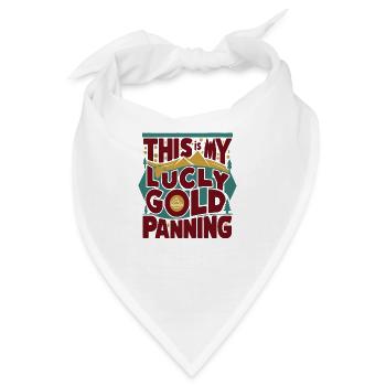 Das ist mein Glücks-Goldwaschen - Bandana - Weiß - Vorne