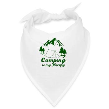 camping therapy - Bandana - Weiß - Vorne